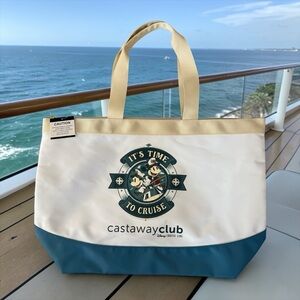 Disney Cruise Castaway Club Tote Bag NWT Mickey Minnie It’s Time To Cruise